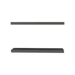 Iva Floating Shelf in Melamine x2, Matt Grey