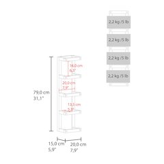5-Tier Wall Towel Rack, Slim Vertical Organizer with Shelves, Natural Oak