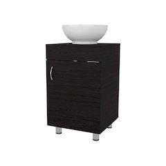 Loli Bathroom Vanity with Integrated Sink and Faucet, Wengue