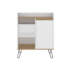 Dallas Modern Coffee Station Cabinet with Shelves and Door for Kitchen Storage
