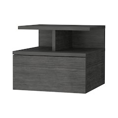 Augusta Floating Nightstand with 2-Tier Shelf and 1-Drawer