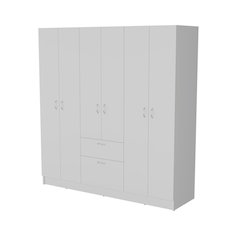 Olin 4-Door Wardrobe with Shelves and Drawer, Multistorage.