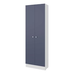 Multi-Purpose Cupboard, Five Shelves, Storage Doors,kronos white and kronos blue