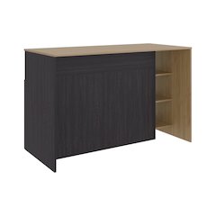 Abril Kitchen Island with Storage Cabinet, Shelves and Appliance Space