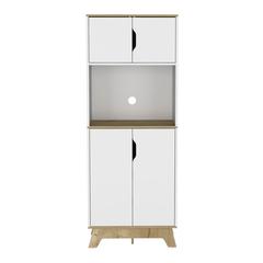 Brussel Microwave Pantry Cabinet, Top Double Door Cabinet, Countertop Surface