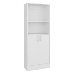 Insite Kitchen Storage Cabinet with 3 Shelves and 2 Closed Compartments, White