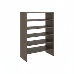 Modern Shoe Rack Multi Tier Storage for Bedroom and Entryway, Gray Walnut
