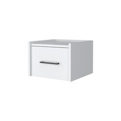 Wall-Mounted Nightstand, Sleek Single-Drawer Design with Spacious Top Shelf
