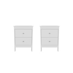 Chroma Nightstands Set of 2 Modern Minimalist Bedroom Tables Open Storage, Wenge