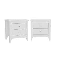 Arcadia Set of 2 Natural Oak Dressers – Modern Bedroom Storage Furniture