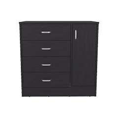 Boras Set of 2 Small Dressers, Minimalist Modern Style High Capacity Natural Oak