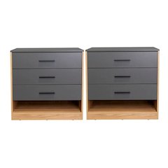Kiruna Set of 2 Small Dressers, High Capacity Bedroom Storage Furniture, White