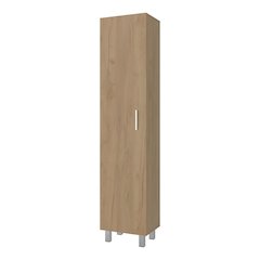Vegas Storage Cabinet for Laundry Room with Fixed Shelves, Natural Oak