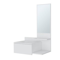 Elgin Floating Vanity with Included Mirror, White