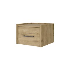 Wall-Mounted Nightstand, Sleek Single-Drawer Design with Spacious Top Shelf