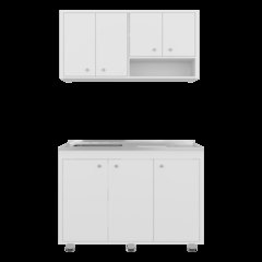 NAPOLEON Kitchen Furniture Set with Dishwasher and Upper Storage, White
