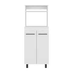 Taylor Kitchen Storage Cabinet with Microwave Shelf and Doors, White