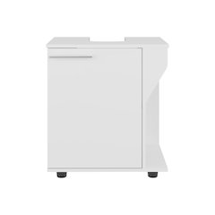 Bend Under Sink Storage Cabinet, Compact Design, with Two Shelves, White
