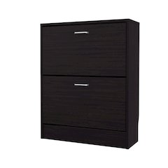 Ozzy Shoe Cabinet, 2 Tilt-Out Doors, Slim Design, Internal Supports, Wenge