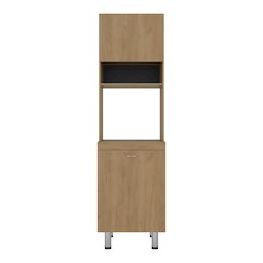 Arlo Multi-Purpose Tall Storage Cabinet with Open Shelving and Lower Cabinet