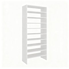 Berlin Shoe Rack with Open Shelves,  Ideal for Modern Home Spaces, White