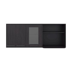 Wall Cabinet with Open Compartment, Dish Rack and Versatile Storage for Kitchens