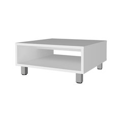 Avondale Coffee Table in Melamine with Open Storage, white