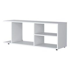 Tubac TV Rack in Melamine With Open Storage, White