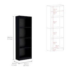 Marana 3 Piece Living Room Set with 3 Bookcases, Wenge