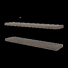 Greer Floating Shelf in Melamine x2, Dark Brown