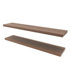 Greer Floating Shelf in Melamine x2, Light Brown