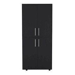 Hazel Armoire in melamine with 2 doors , 4 shelves and 2 clothes hanging bar