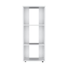 Modoc Bookcase in Melamine with Open Storage, White