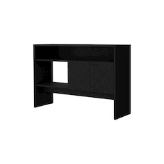 Bylas Console Table in Melamine With Two Doors y Open Storage, Wenge