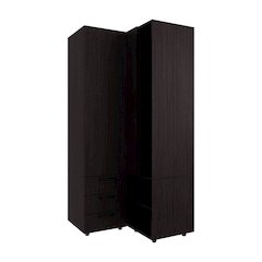 Thatcher Armoire- wardrobe, shoe storage, Open Storage and 2 - drawer, Wenge