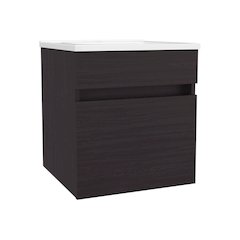 Belle Bathroom Floating Vanity with Sink, 1 Door, Wengue