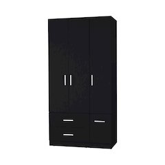 Douglas Armoire in melamine, two drawers, hanging rod and 4 doors.