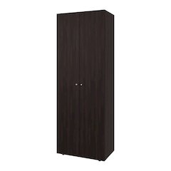 Basin  2-Door Tall Wardrobe Cabinet 66.9"H,  Bedroom, Stained Walnut
