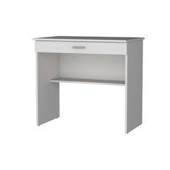 Kaylor Storage Desk, Modern Design with Drawer and Shelf ,White