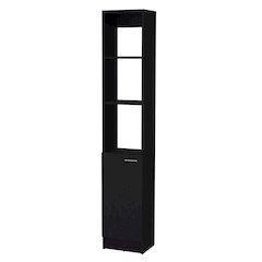 Brenda Linen Cabinet with 1 door, 3 open shelves and 2 hidden shelves