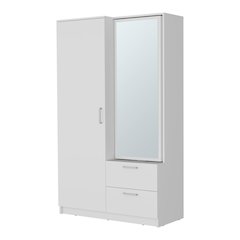 Thatcher Armoire- wardrobe, shoe storage and 2 - drawer, White