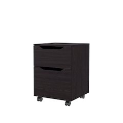 Newriver Nightstand with 1 Door and 1 Drawer , Wengue