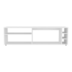 Mayo TVStand for 70" Screen with Open Storage and Melamine Finish, White