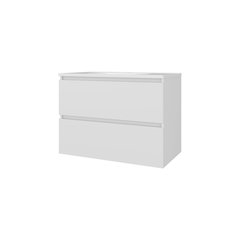 Smoot Floating Vanity with Two Drawers and Sink, White