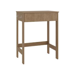 Minimalist Desk,  sturdy frame with lower support bar, Light Oak.