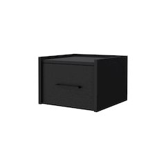 Elfrida Wall-Mounted Nightstand, Sleek Single-Drawer Design, Wenge