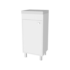 Oracle Bathroom Vanity, Single Door, Two Storage Shelves, White
