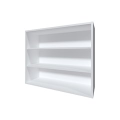 Chinle Wall Cabinet in Melamine with Open Storage, White