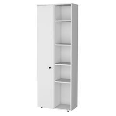 Harman Multistorage Kitchen Pantry with 1 door and 5 open shelves, White