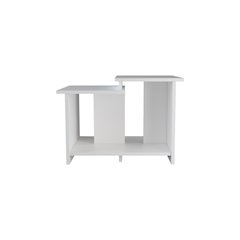 Naco Coffee Table with Open Storage, Melamine Finish, White